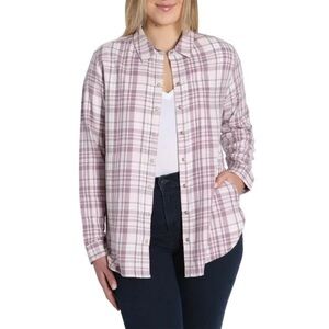 Jachs Girlfriend Pearl Snap Flannel Shirt W/ Pockets Size XXL